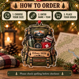 Personalized Hiking Backpack Gear Burst Acrylic Ornament — Product details
