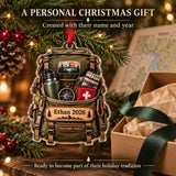 Personalized Hiking Backpack Gear Burst Acrylic Ornament — Gift inspiration