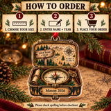 Personalized Trail Sign Compass Box Acrylic Ornament — Product details