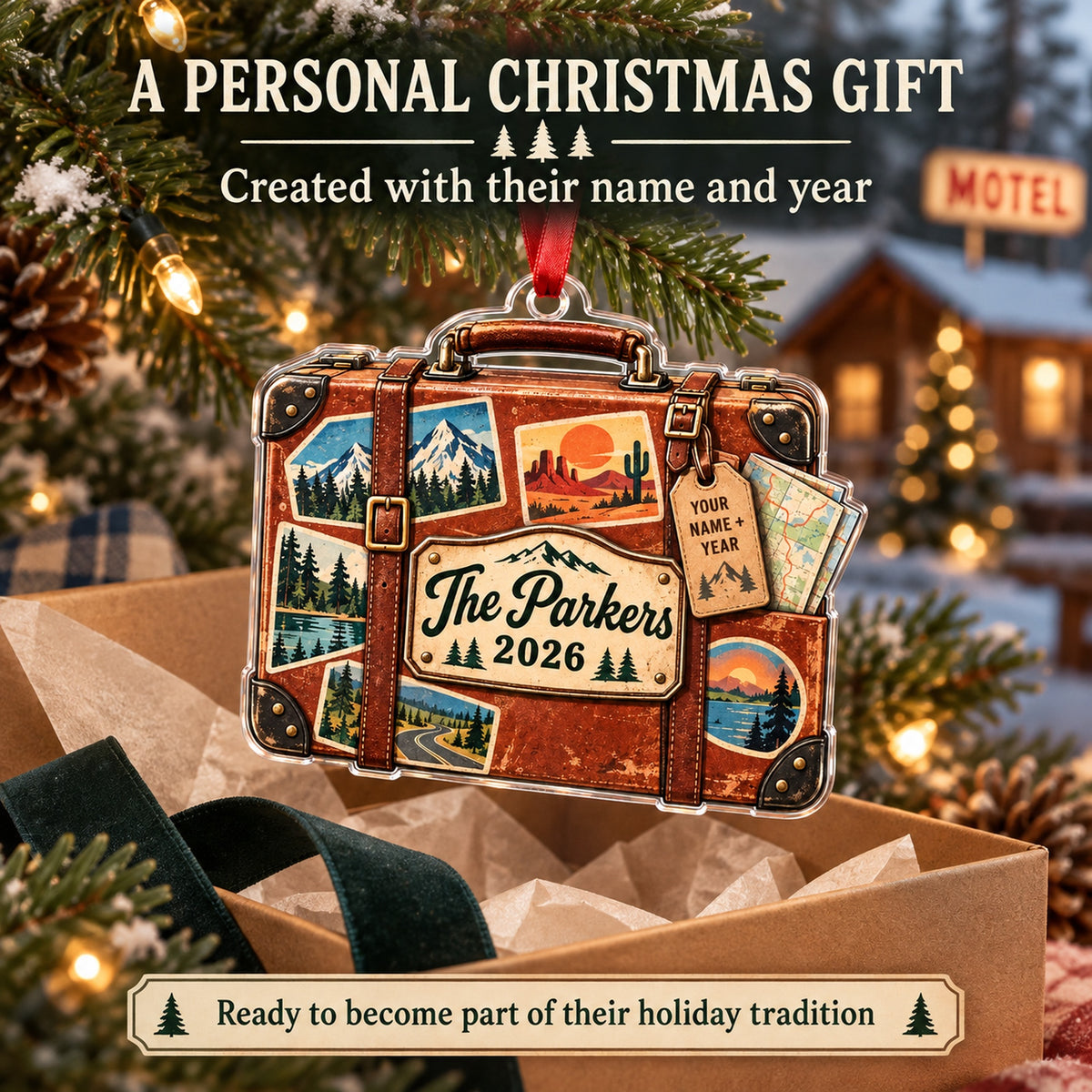 Personalized National Park Road Trip Case Acrylic Ornament — Gift inspiration