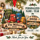 Personalized Family Trail Daypack Acrylic Ornament — Personalization guide