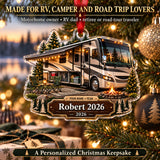 Personalized Class A Motorhome Acrylic Ornament — Size guide