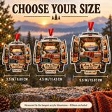 Personalized Camper Van Adventure Acrylic Ornament — Personalization example