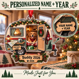 Personalized RV Dog Navigator Acrylic Ornament — Personalization guide