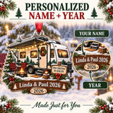Personalized First Christmas in Our RV Acrylic Ornament — Personalization guide