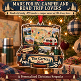 Personalized USA Road Trip Suitcase Acrylic Ornament — Size guide