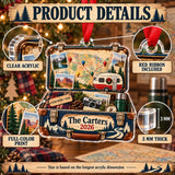 Personalized USA Road Trip Suitcase Acrylic Ornament — How to order