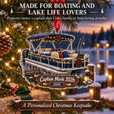 Personalized Personalized Pontoon Boat Acrylic Ornament — Size guide