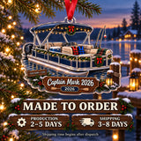 Personalized Personalized Pontoon Boat Acrylic Ornament — Production and delivery