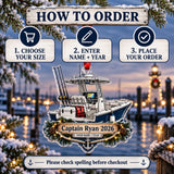 Personalized Center Console Captain Acrylic Ornament — Product details