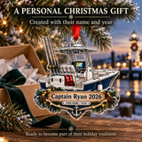 Personalized Center Console Captain Acrylic Ornament — Gift inspiration