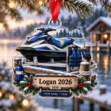Personalized Personal Watercraft Keepsake Acrylic Ornament — Main design