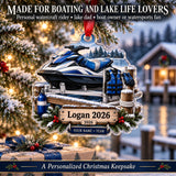 Personalized Personal Watercraft Keepsake Acrylic Ornament — Size guide