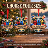 Personalized Family Lake Crew Acrylic Ornament — Personalization example