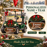 Personalized Christmas Golf Cart Acrylic Ornament — Personalization guide