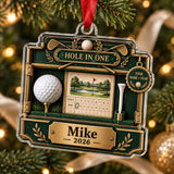 Personalized Hole in One Display Case Acrylic Ornament — Main design
