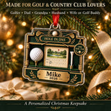 Personalized Hole in One Display Case Acrylic Ornament — Size guide