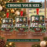 Personalized Lost Ball Detective Kit Acrylic Ornament — Personalization example