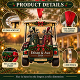 Personalized Golf Couple Cart Acrylic Ornament — How to order