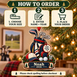 Personalized Junior Golfer Starter Bag Acrylic Ornament — Product details