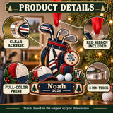 Personalized Junior Golfer Starter Bag Acrylic Ornament — How to order