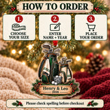 Personalized Grandpa and Grandkid Tee Time Acrylic Ornament — Product details
