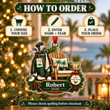 Personalized Retirement Tee Time Acrylic Ornament — Product details