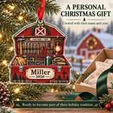 Personalized Red Barn Tool Chest Acrylic Ornament — Gift inspiration