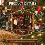 Personalized Horse Saddle Tack Room Acrylic Ornament — How to order
