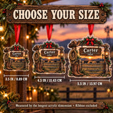 Personalized Cattle Ranch Gate Acrylic Ornament — Personalization example