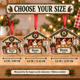 Personalized Chicken Coop Crate Acrylic Ornament — Personalization example