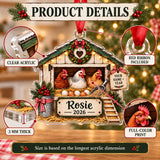 Personalized Chicken Coop Crate Acrylic Ornament — How to order