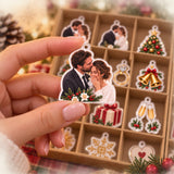 Personalized Our First Christmas Engaged Advent Calendar with 24 Photo Ornaments