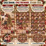 Personalized Family Christmas Traditions Advent Calendar with 24 Photo Ornaments