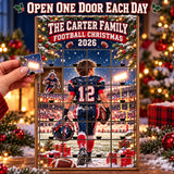 Personalized Football Family Advent Calendar with 24 Photo Ornaments