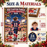 Personalized Football Family Advent Calendar with 24 Photo Ornaments
