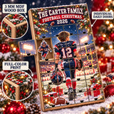 Personalized Football Family Advent Calendar with 24 Photo Ornaments