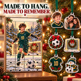 Personalized Soccer Family Advent Calendar with 24 Photo Ornaments