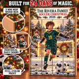 Personalized Soccer Family Advent Calendar with 24 Photo Ornaments