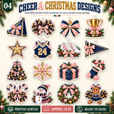Personalized Cheerleading Team Advent Calendar with 24 Photo Ornaments