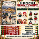 Personalized Golf Family Advent Calendar with 24 Photo Ornaments