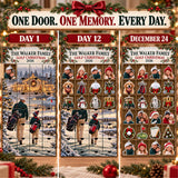 Personalized Golf Family Advent Calendar with 24 Photo Ornaments