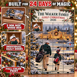 Personalized Golf Family Advent Calendar with 24 Photo Ornaments