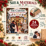 Personalized Christmas In Our First Home Advent Calendar with 24 Photo Ornaments