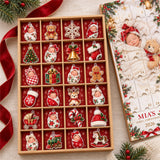 Personalized Newborn First Christmas Advent Calendar with 24 Photo Ornaments