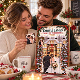 Personalized From I Do To Christmas Advent Calendar with 24 Photo Ornaments