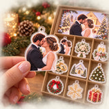 Personalized From I Do To Christmas Advent Calendar with 24 Photo Ornaments