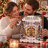 Personalized From I Do To Christmas Advent Calendar with 24 Photo Ornaments