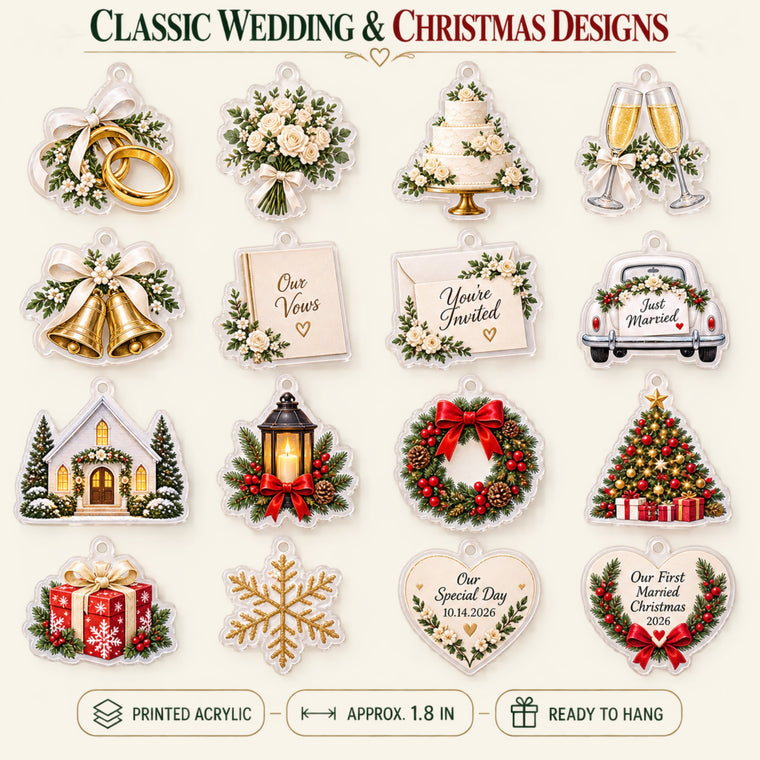 Personalized From I Do To Christmas Advent Calendar with 24 Photo Ornaments