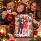 Personalized Adopted Baby First Christmas Advent Calendar with 24 Photo Ornaments